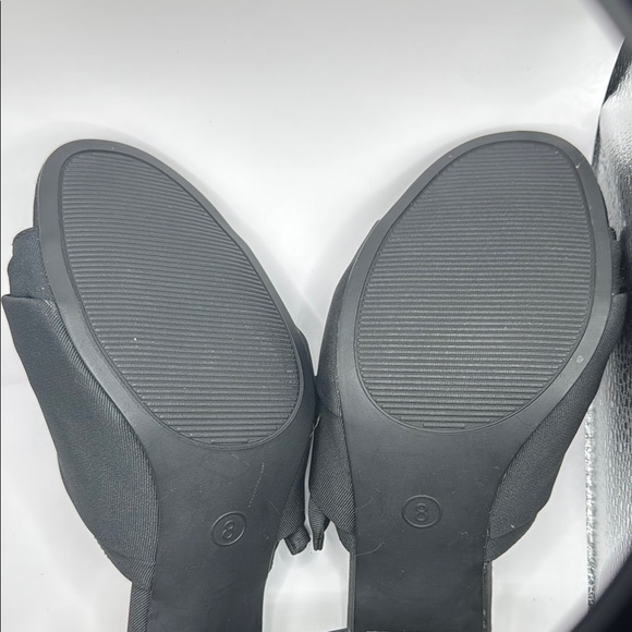 a.n.a Black Mules with Chunky Heel and Open Toe - Picture 8 of 11